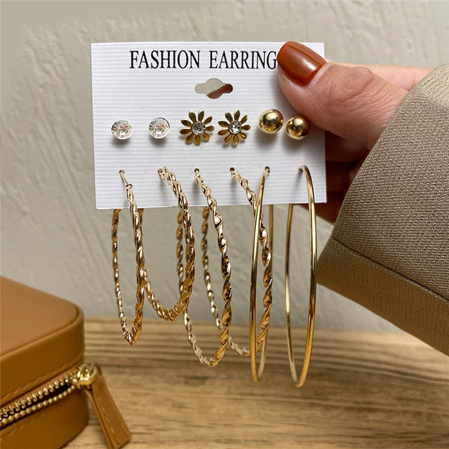 Ohrringe Set Für Frauen Punk Perle Baumeln Schmuck Geschenk