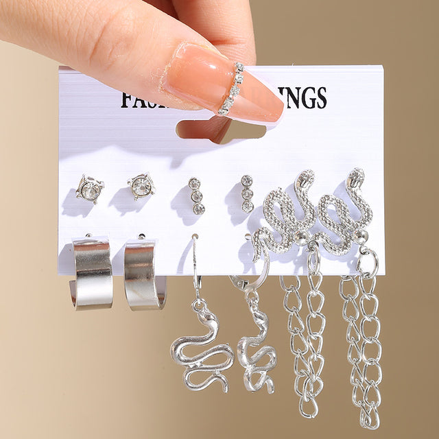 Ohrringe Set Für Frauen Punk Perle Baumeln Schmuck Geschenk