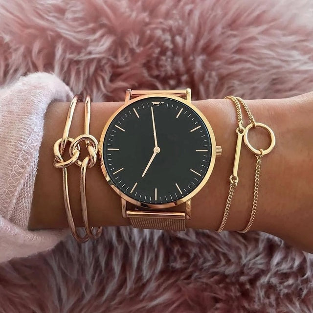 Gold Farbe Charme Armbänder Armreifen 2022 Neue Mode Schmuck 4 stücke