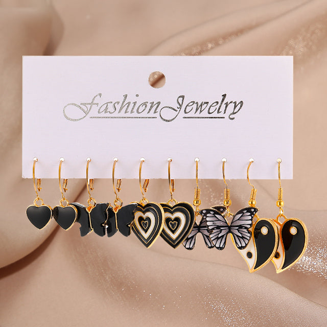 Perle Silber Farbe Ohrringe Set