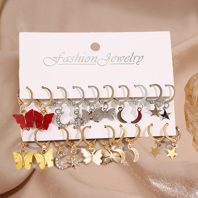 Perle Silber Farbe Ohrringe Set