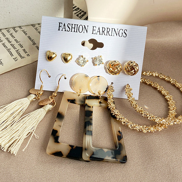 Ohrringe Set Für Frauen Punk Perle Baumeln Schmuck Geschenk