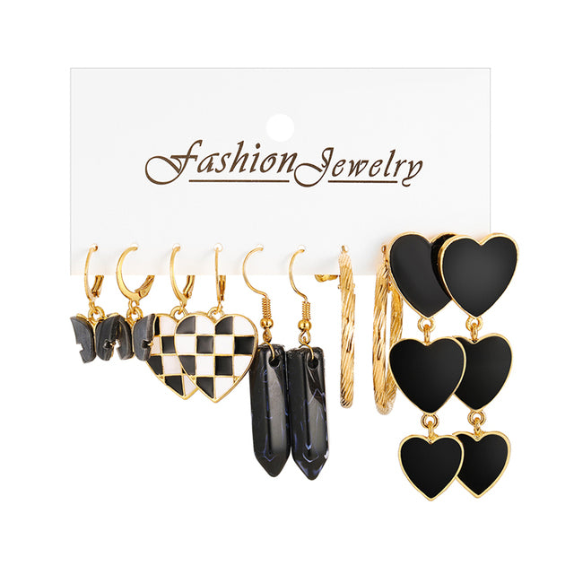 Ohrringe Set Für Frauen Punk Perle Baumeln Schmuck Geschenk