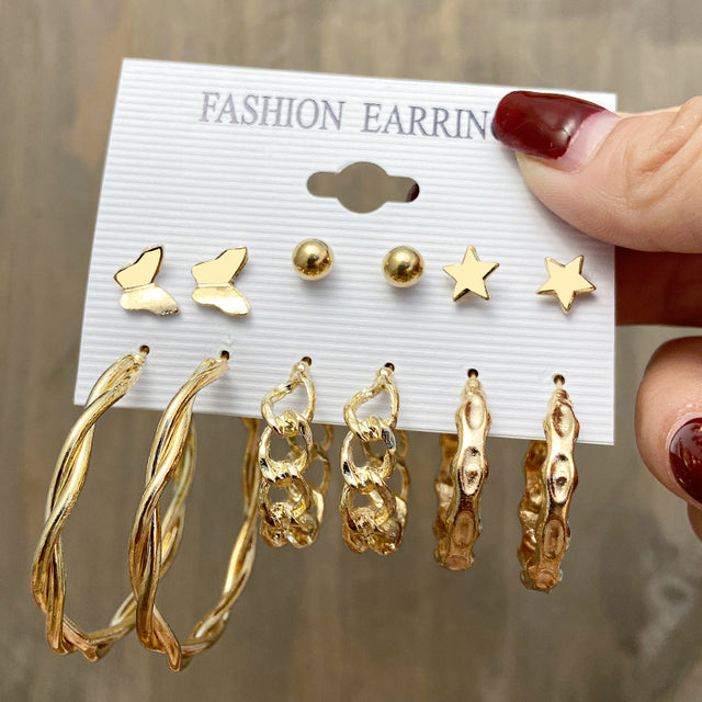 Ohrringe Set Für Frauen Punk Perle Baumeln Schmuck Geschenk