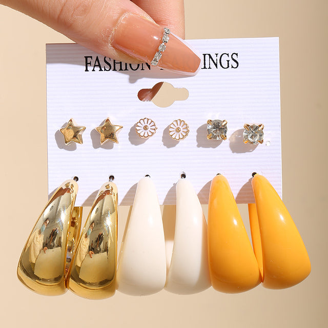 Ohrringe Set Für Frauen Punk Perle Baumeln Schmuck Geschenk