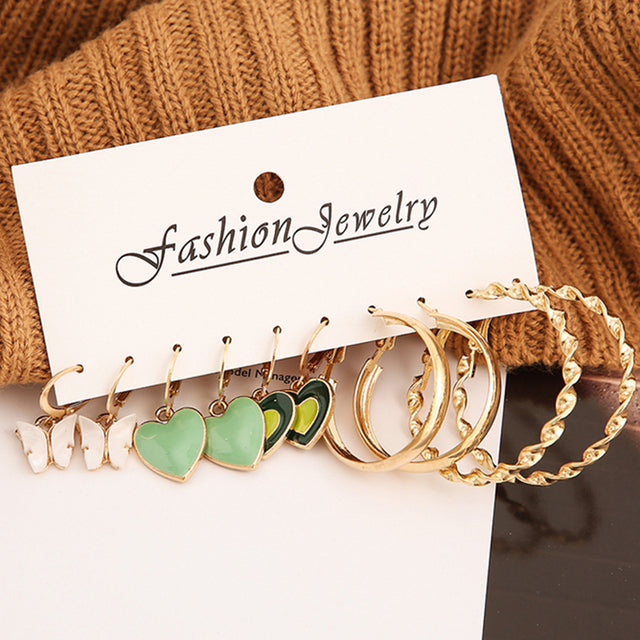 Ohrringe Set Für Frauen Punk Perle Baumeln Schmuck Geschenk