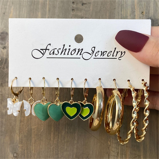 Ohrringe Set Für Frauen Punk Perle Baumeln Schmuck Geschenk