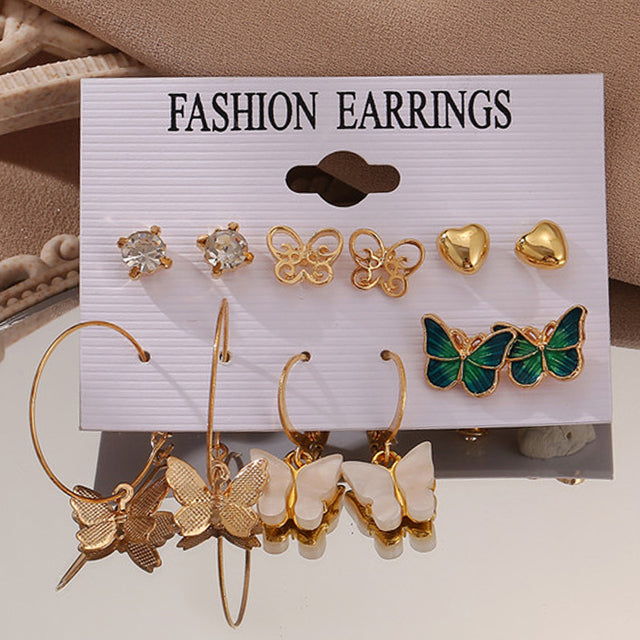 Ohrringe Set Für Frauen Punk Perle Baumeln Schmuck Geschenk