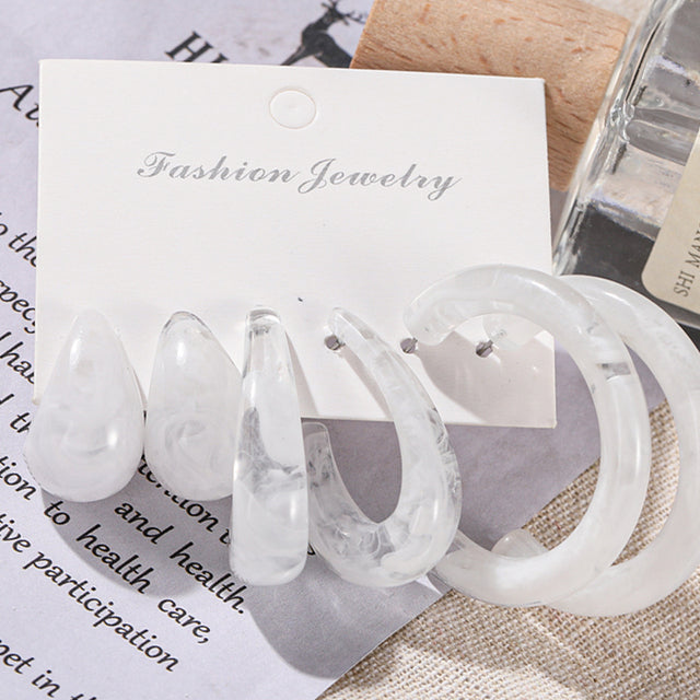Ohrringe Set Für Frauen Punk Perle Baumeln Schmuck Geschenk