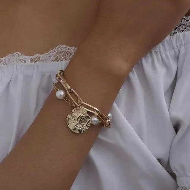 Gold Farbe Charme Armbänder Armreifen 2022 Neue Mode Schmuck 4 stücke