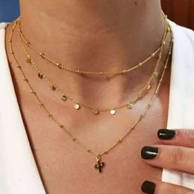 Halskette für frauen Multilayer