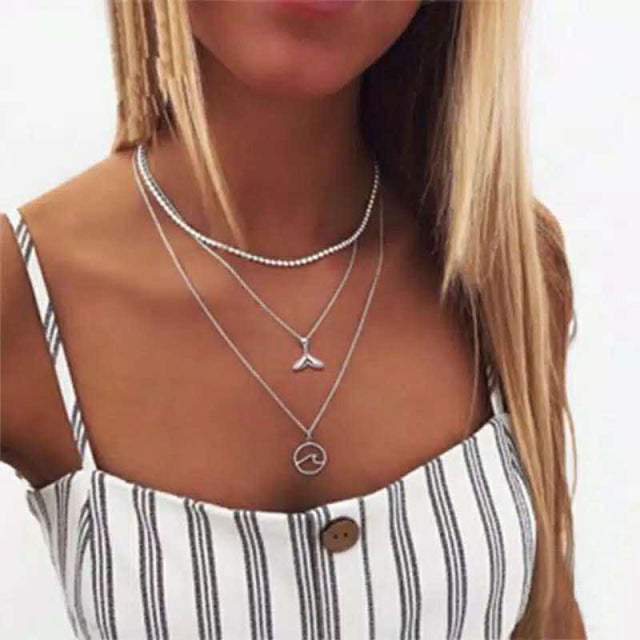 Halskette für frauen Multilayer